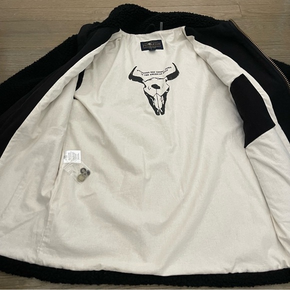 Pendleton Men's River Rock Sherpa Fleece Jacket Black Size Small - Picture 5 of 15